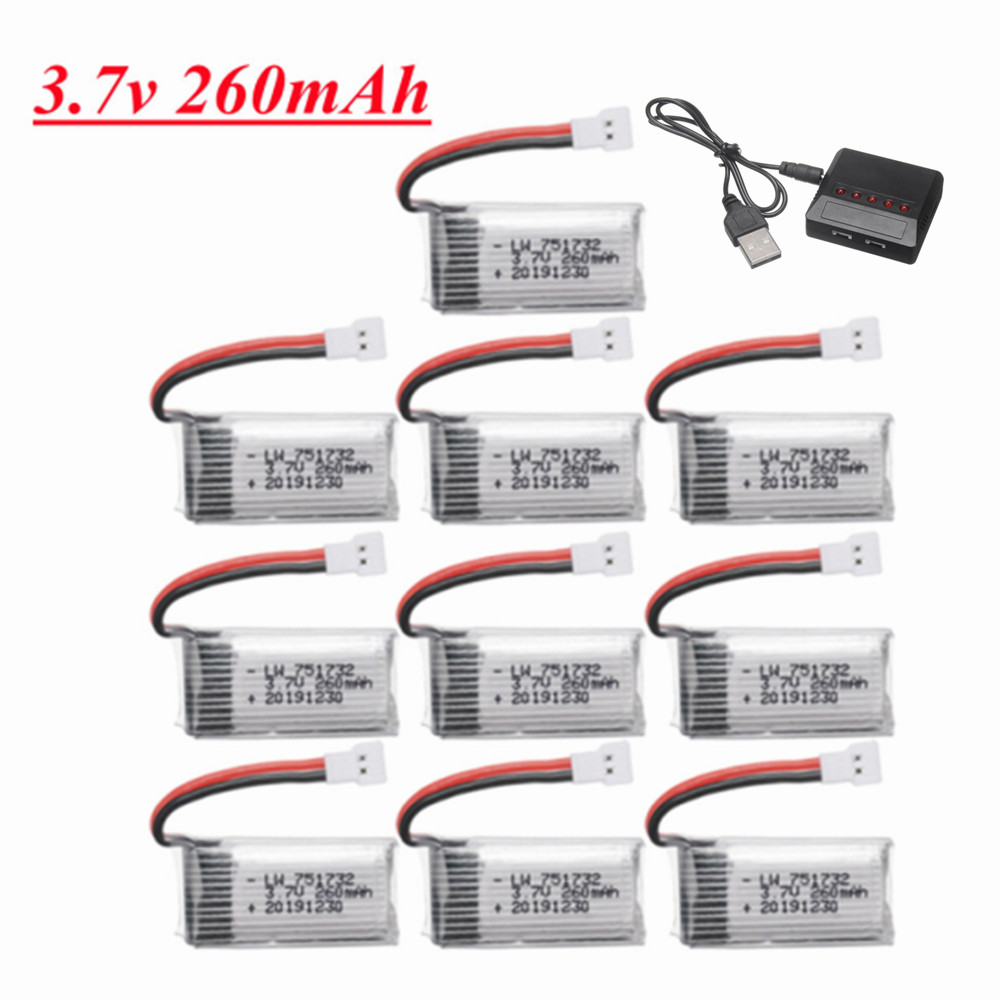 Eachine Drone E010 - Batteria Lipo H8 H36 3.7V 260mAh